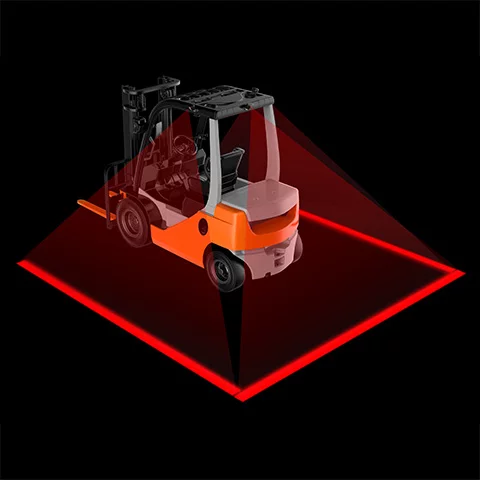 1 Forklift Safety Zone Red LED Pedestrian Warning Lights Australia 1