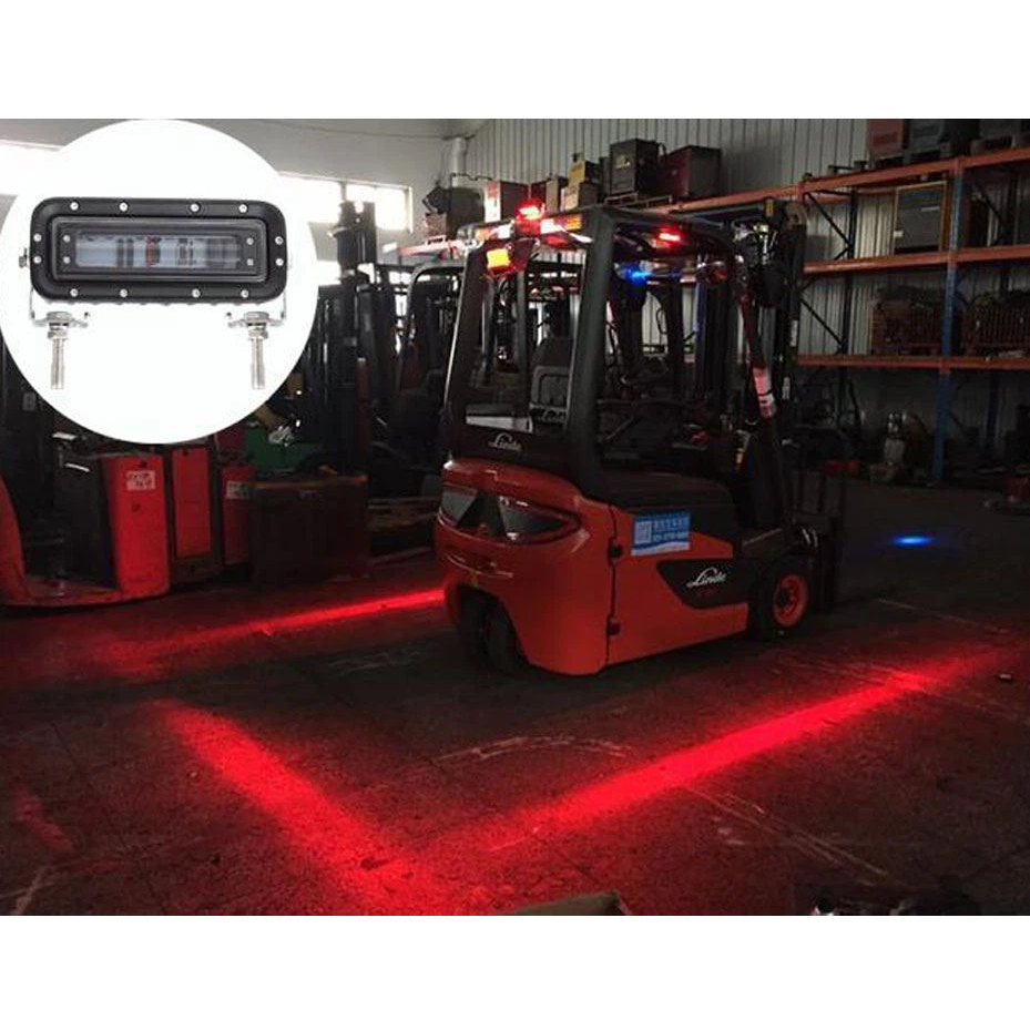 7 Forklift Safety Zone Red LED Pedestrian Warning Lights Australia