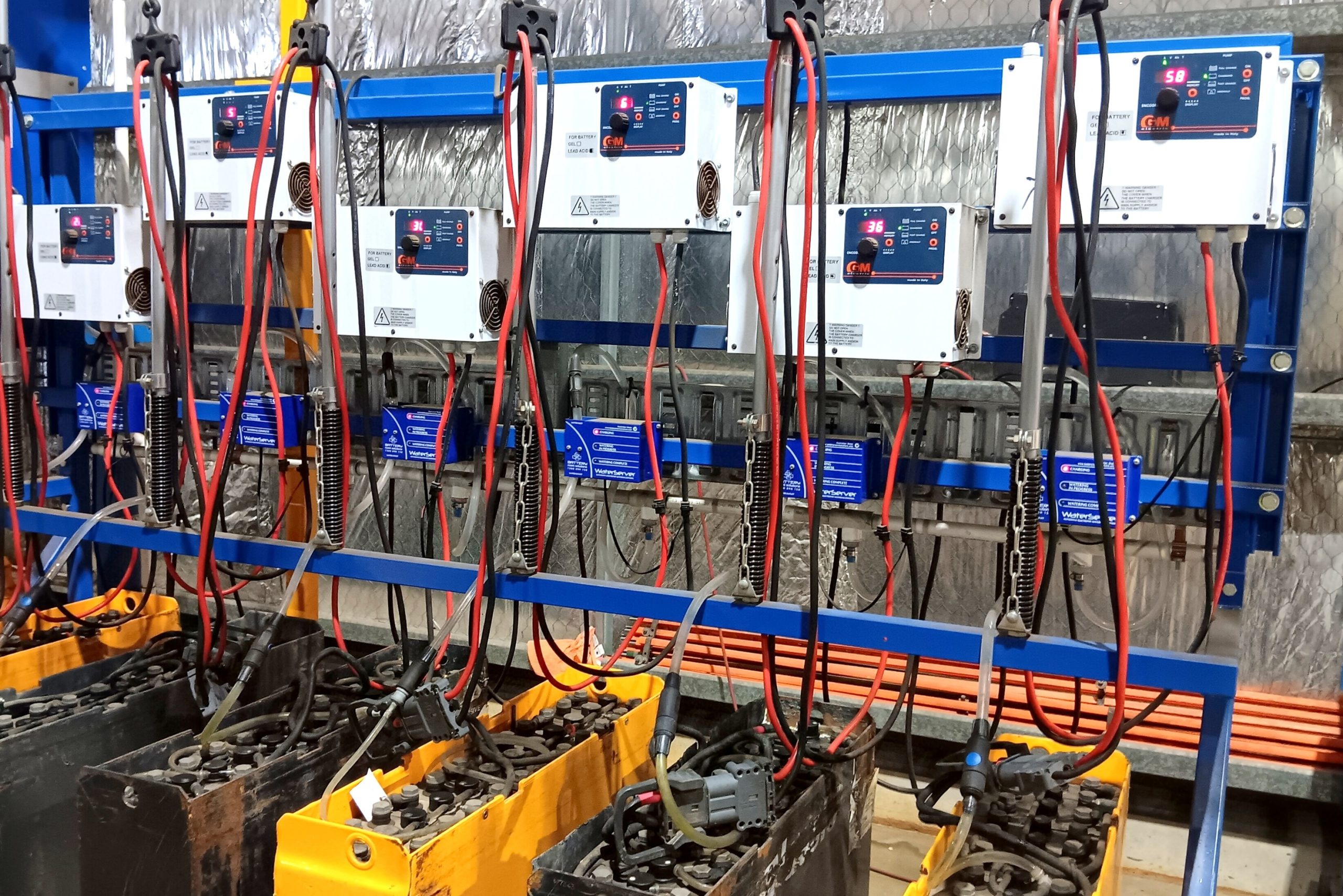 WaterServer Forklift Battery Automatic Watering Lead Acid WaterGenius Battery Room 1 - Resized